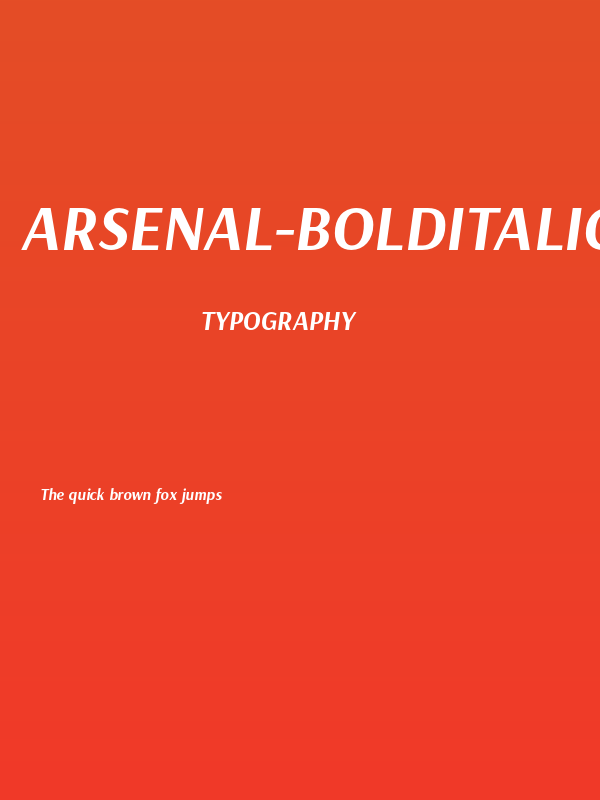 Arsenal-BoldItalic Poster
