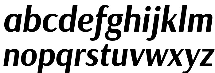 Arsenal-BoldItalic Font LOWERCASE