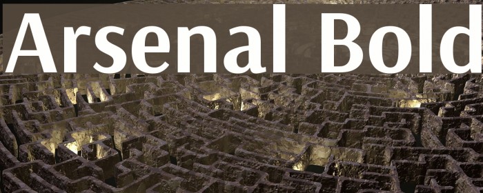 Arsenal Bold Font examples