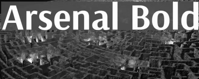 Arsenal Bold Font examples