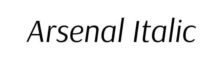 Arsenal Italic Font