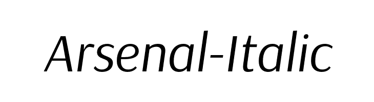 Arsenal-Italic  免费字体下载