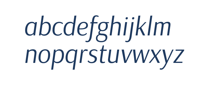Arsenal-Italic Lowercase