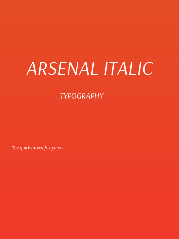 Arsenal Italic Poster