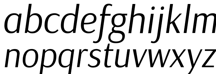 Arsenal Italic Font LOWERCASE