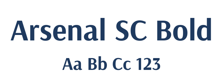 Arsenal SC Bold Font Preview