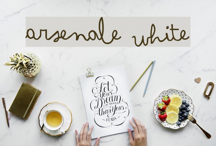 Arsenale White Font examples
