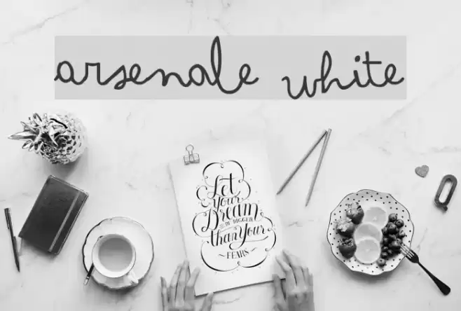 Arsenale White Шрифта examples
