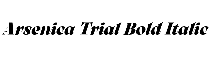 Arsenica Trial Bold Italic  les polices de caractères gratuit tlcharger