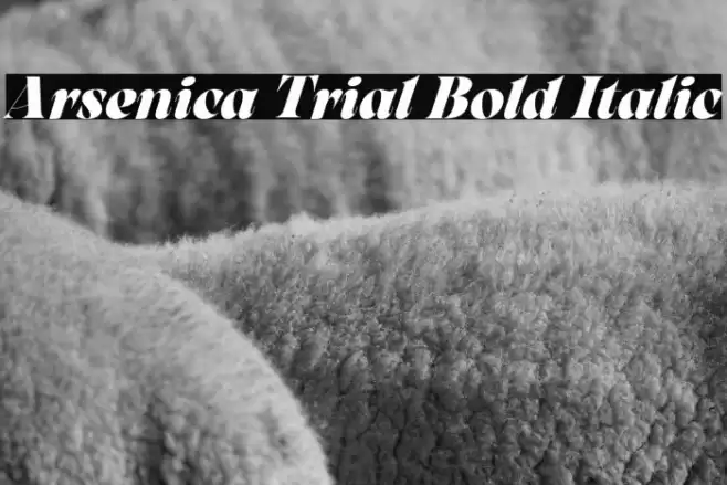 Arsenica Trial Bold Italic Font examples