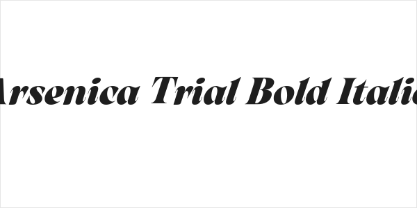Arsenica Trial Bold Italic Logo