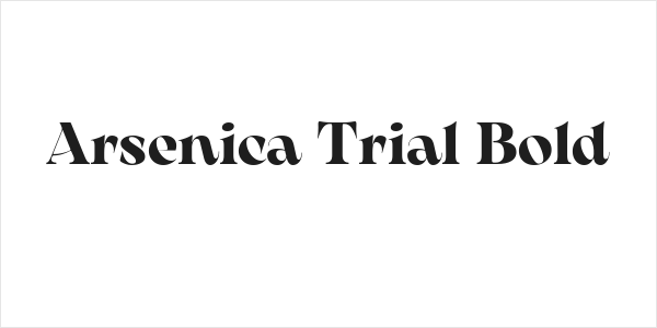 Arsenica Trial Bold Logo