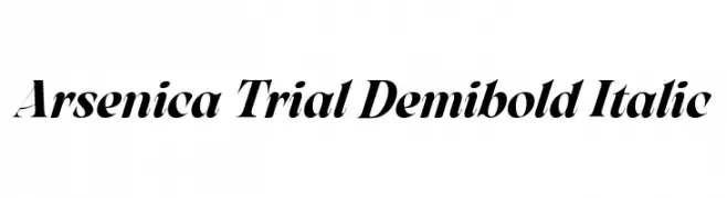 Arsenica Trial Demibold Italic  Frei Schriftart Herunterladen