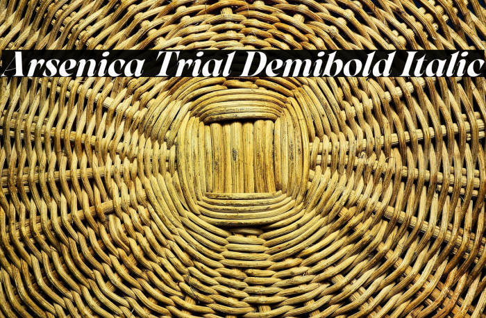 Arsenica Trial Demibold Italic Example 1