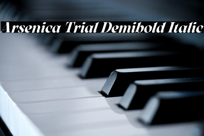 Arsenica Trial Demibold Italic Example 3