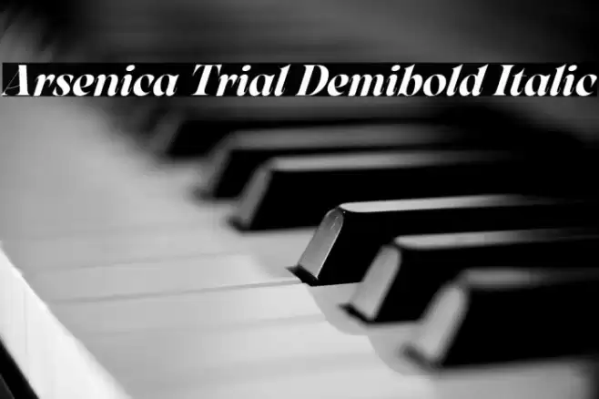 Arsenica Trial Demibold Italic Font examples