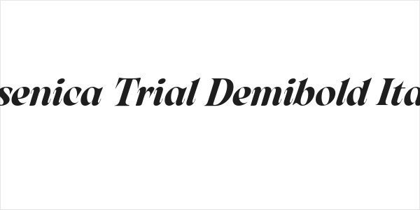 Arsenica Trial Demibold Italic Logo