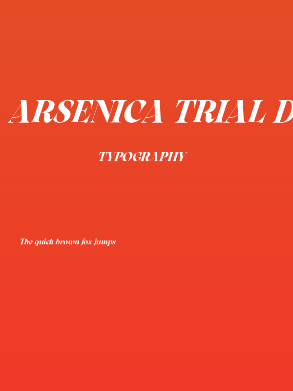 Arsenica Trial Demibold Italic Poster