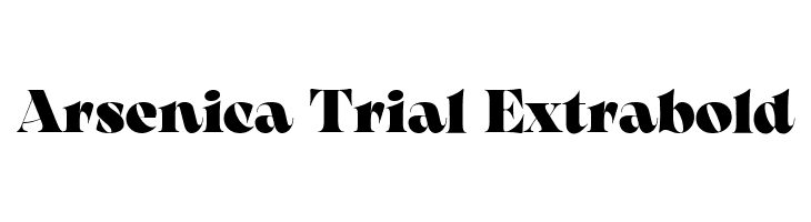 Arsenica Trial Extrabold  नि: शुल्क फ़ॉन्ट्स डाउनलोड