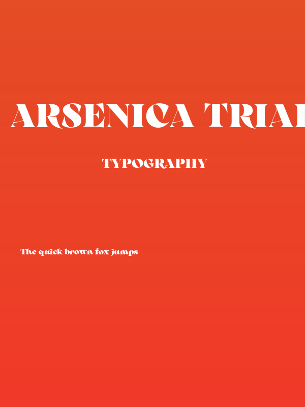 Arsenica Trial Extrabold Poster