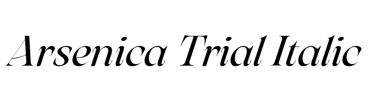 Arsenica Trial Italic  フリーフォントのダウンロード