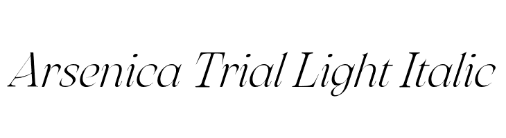Arsenica Trial Light Italic  لخطوط تنزيل