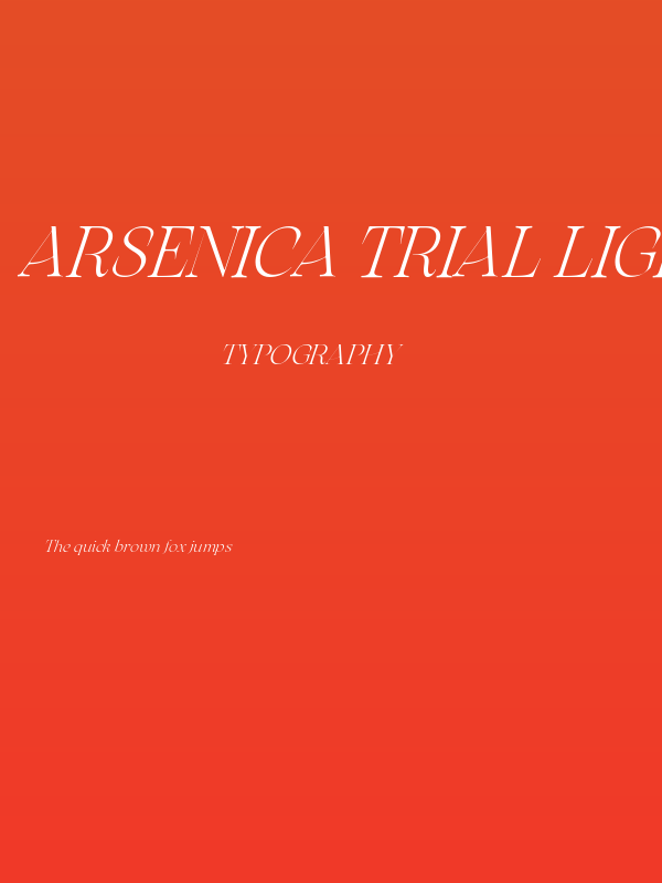 Arsenica Trial Light Italic Poster