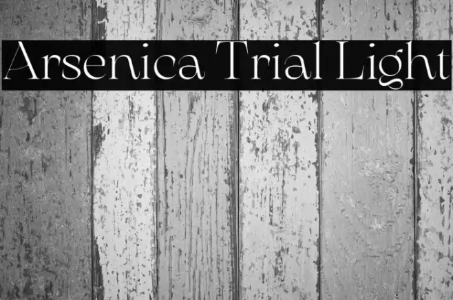 Arsenica Trial Light Font examples