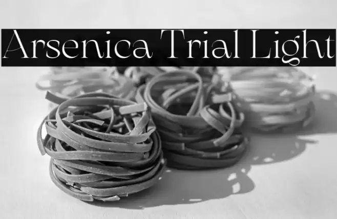 Arsenica Trial Light Font examples