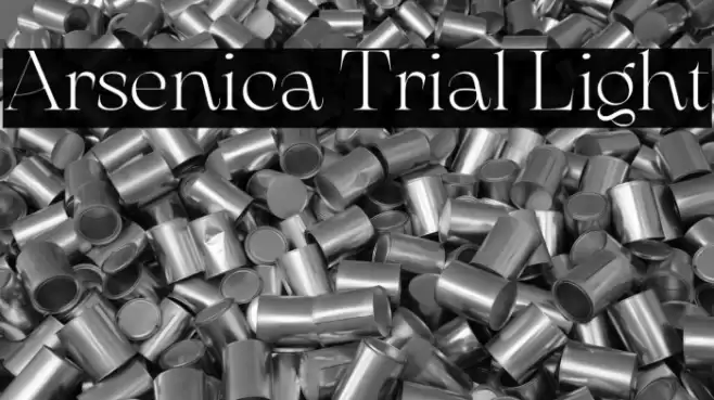 Arsenica Trial Light Font examples