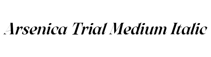 Arsenica Trial Medium Italic  Frei Schriftart Herunterladen