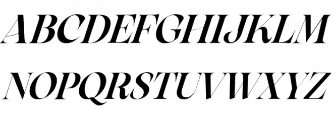 Arsenica Trial Medium Italic Caratteri MAIUSCOLE