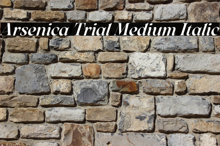 Arsenica Trial Medium Italic Example 3