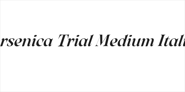 Arsenica Trial Medium Italic Logo