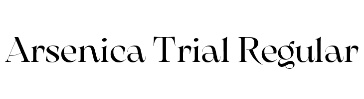 Arsenica Trial Regular  Скачать бесплатные шрифты