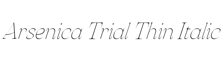 Arsenica Trial Thin Italic  免费字体下载