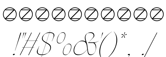 Arsenica Trial Thin Italic Font OTHER CHARS
