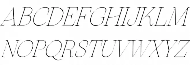Arsenica Trial Thin Italic Font Litere mari