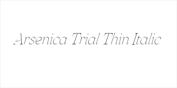 Arsenica Trial Thin Italic Logo