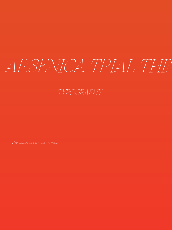 Arsenica Trial Thin Italic Poster