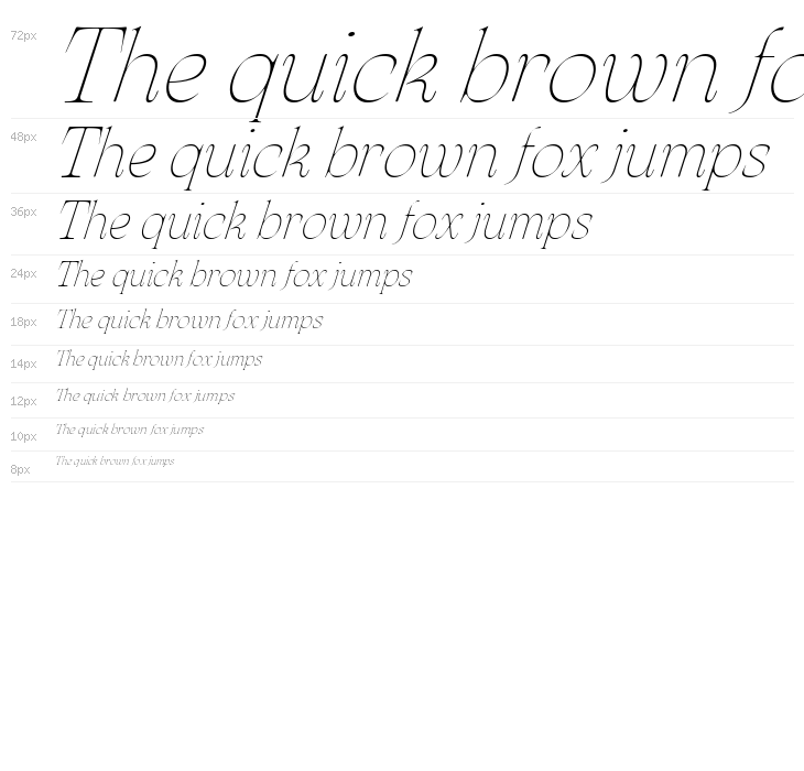 Arsenica Trial Thin Italic Waterfall