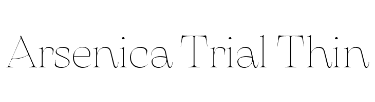 Arsenica Trial Thin  フリーフォントのダウンロード