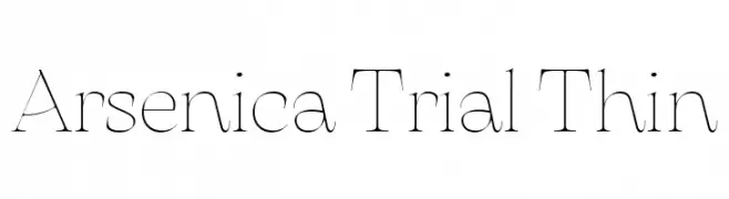 Arsenica Trial Thin  Frei Schriftart Herunterladen