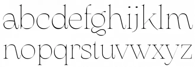 Arsenica Trial Thin خط أحرف صغيرة