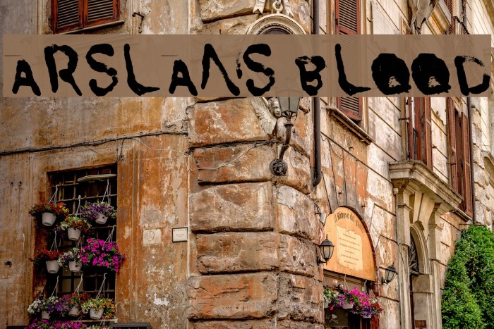 Arslans Blood Font examples
