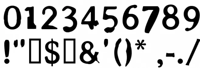 Arsle Gothic Font OTHER CHARS