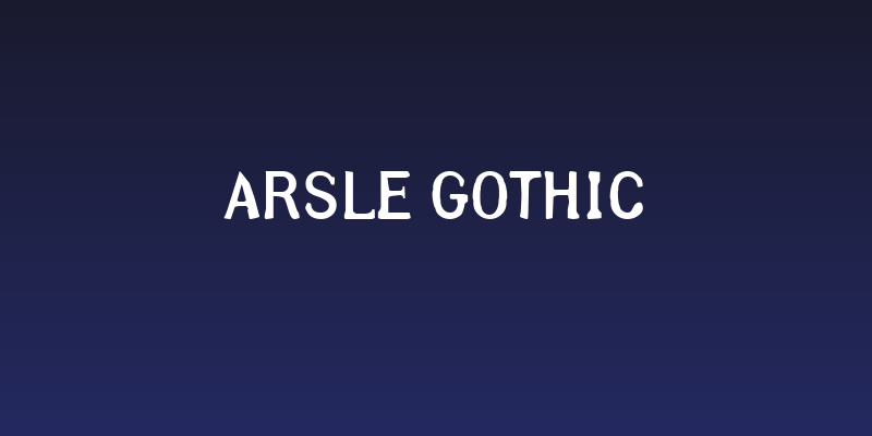 Arsle Gothic Social Header