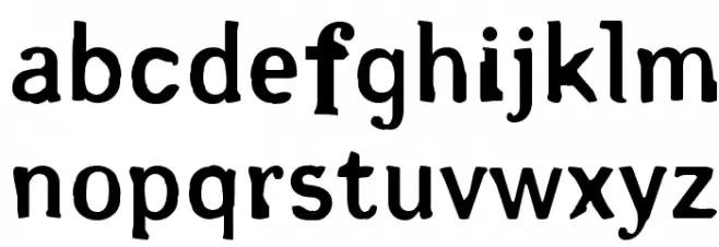 Arsle Gothic フォント 小文字