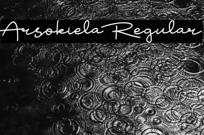 Arsokiela Regular Fonte examples