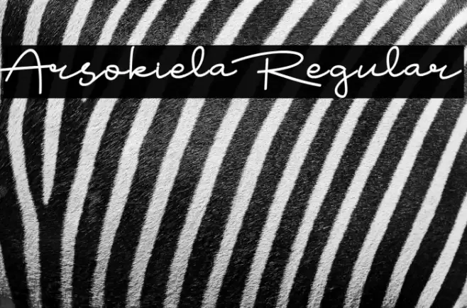 Arsokiela Regular Fonte examples